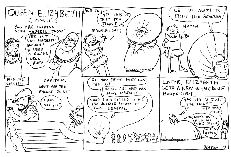 Elzabethan government comic strip